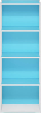 Furinno Luder Bookcase / Book / Storage, Light Blue/White - Image 5