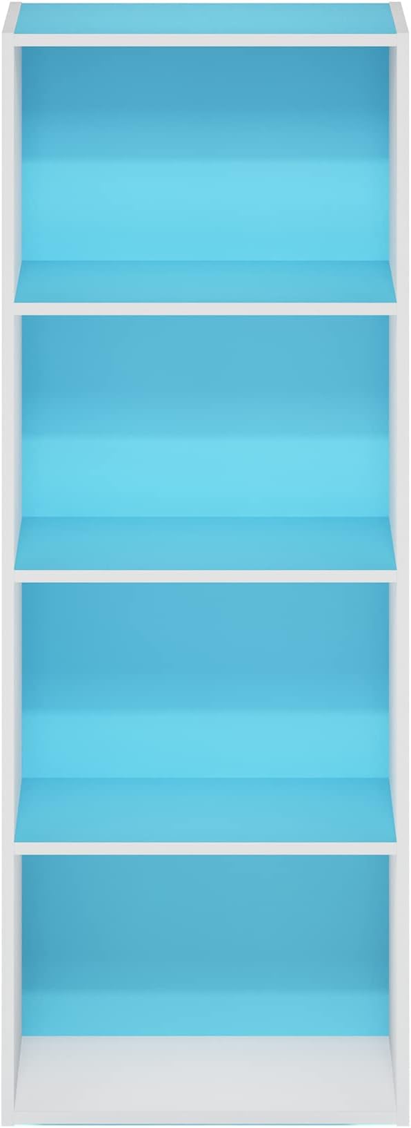 Furinno Luder Bookcase / Book / Storage, Light Blue/White - Image 5