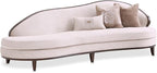 MICHAEL AMINI Camellia Field Asymmetrical Velvet Sofa in Porcini/Warm Pecan - Image 2