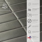 Smart Tiles Peel and Stick backsplash, Stacked Smoke Gray, 11.43"x9" - Image 5