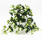 Fake Plants Hanging Small Faux Potted Ivy Vine Artificial Monstera Mini Faux Tropical Plants Greenery for Bathroom Office Table Pot Indoor Outdoor Decor Windowsill Shelf DIY Decoration - White 2 Pack - Image 6