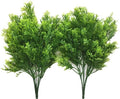 CATTREE Artificial Shrubs Bushes, Plastic Fern Leaves Simulation Faux Grass Realistic Fake Plants Wedding Indoor Outdoor Home Garden Verandah Kitchen Table Centerpieces Arrangements Decoration 2 pcs by CATTREE