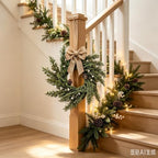 4 Pcs Mini Christmas Hanging Wreaths Artificial Cedar Cypress Pine Greenery with Pine Cones & White Berries Small Rustic Farmhouse Wreath for Cabinets Front Door Porch Window Wall Holiday Winter Decor - Image 2