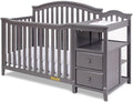 Pemberly Row 4-in-1 Convertible Crib and Changer, Sustainable Gray Pine Wood by PEMBERLYROW
