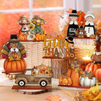 Yousoontic 6 Pcs Fall Thanksgiving Table Decor, Cute, Bright Orange - Image 2