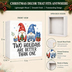 Christmas Decorations Hanukkah Gnome Two Holidays Are Better Than One Sign - Image 4