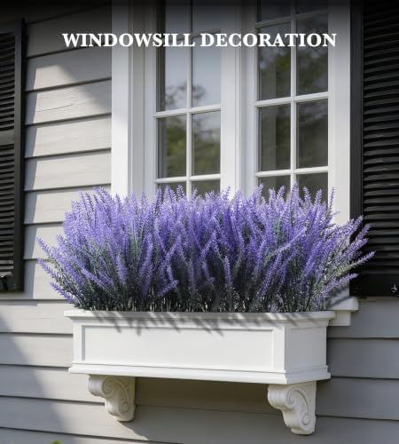10 Bundles Artificial Lavender Flowers Fake Lavender for Outdoors（Purple） - Image 2