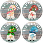 Interchangeable Gnome Welcome Door Sign Fall Halloween Decor - Image 3