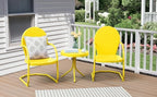 Patio Bistro Set Retro Metal Outdoor Seating Set Conversation Set 3 Pieces - Image 2