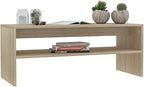 Sonoma Oak Coffee Table, Engineered Wood, 39.4x15.7x15.7 inch, Rectangular - Image 4