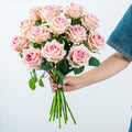 Ttranewsoo 12PCS Artificial Roses with Stems, Realistic Pink Fake Roses, Silk Rose Flowers for Vases, DIY Bouquets, Wedding Centerpieces, Bridal Shower & Home Decor, 16.5 Inch by Ttranewsoo