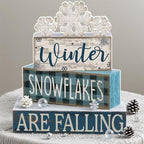 Yuntau 4 Pcs Winter Home Decorations Snowflake Centerpieces for Tables - Image 6