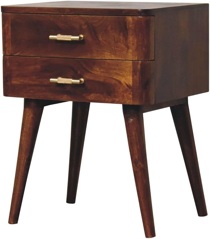 Scandinavian Design Chestnut T-Bar Nightstand - Image 5