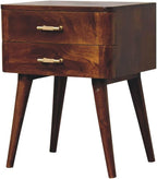 Scandinavian Design Chestnut T-Bar Nightstand - Image 5