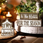 Moucuny 4 Pcs Christmas Christian Religious Table Decorations - Image 6