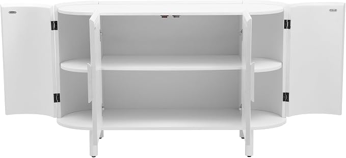 Curved Design Light Luxury Swith Adjustable Shelves, Suitable - Image 4