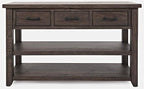 Jofran Madison County Harris Console Sofa Table, Barnwood Brown - Image 3