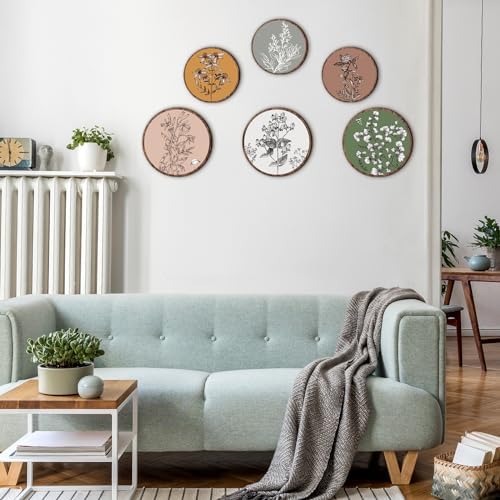 Barydat 6 Pcs Boho Wooden Plant Wall Art Decor,Retro,8 Inch, 10 Inch - Image 5