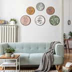 Barydat 6 Pcs Boho Wooden Plant Wall Art Decor,Retro,8 Inch, 10 Inch - Image 5