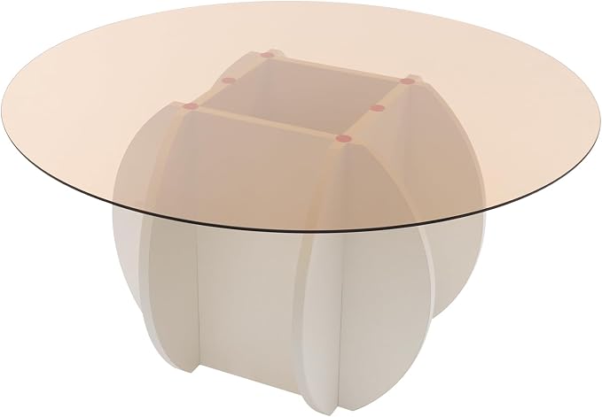 Round Glass Coffee Table for Living Room - Image 7