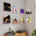 Vinyl Record Wall Mount Shelves, 12 inch Vinyl Holder, 8 Pack, Pink - Image 5