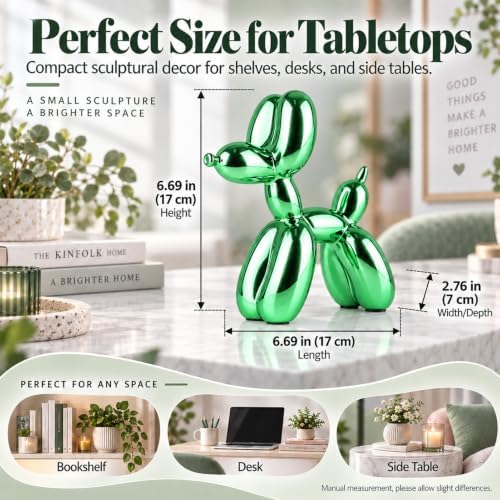 Balloon Dog Sculpture Modern Home Decor Collectible Figurines Funky Statues for Bedroom Trendy Animal Decor for Coffee Table Living Room Decor Art Resin Decor Office Standing Desk Decor - Image 3