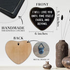 Gothic Wall Decor - I Will Love You - Black Heart Wooden Wall Art Decor - Image 2
