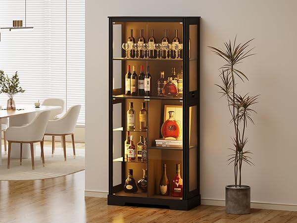 Gurexl Modern Glass Display Cabinet - Image 3