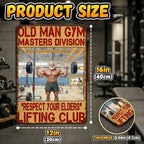 Gym Posters Old Man Gym Metal Tin Sign Weightlifting Home Bar Pub Poster Garage Restaurant Kitchen Cafe 12x16 Inch - Image 2