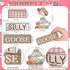 Yuntau 4 Pcs One Silly Goose Table Decor Baby Shower Birthday Party Decor - Image 3
