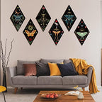Sintuff 6 Pcs Halloween Mushroom Wall Decor Gothic Witchy Butterfly Art - Image 6
