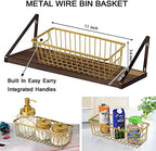 SheeChung Mason Jar Bathroom Accessories Set, 6Pcs Rustic Bathroom Set,Gold - Image 6