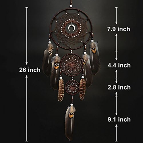 Urdeoms Dream Catchers for Adults Native Home Wall Decor Brown Dreamcatcher - Image 5