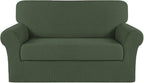 Turquoize Stretch Sofa Slipcover 2 Pieces Sofa Cover Couch Cover by Turquoize