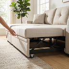 Convertible Sofa Bed, L Shape Sleeper Sofa - Image 6