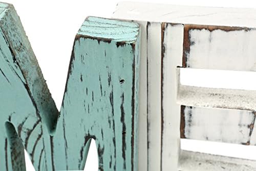 MyGift Rustic Multicolored Solid Wood HOME Cut Out Word Sign, Kitchen Framhouse Frestanding Decor, Mantel, Above Cabinet Decor - Image 7