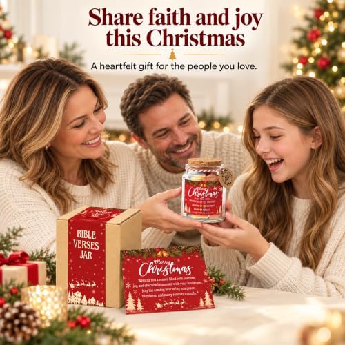 Christmas Bible Verse Jar, Read Me When Bible Verse Jar, Christmas Gift for Women, Mom, Christian Gifts for Women - Image 3