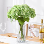 Waipfaru Hydrangea Artificial Flowers, 4PCS Real Touch Flowers, 20" Faux Hydrangea Flowers, Latex Real Touch Hydrangeas, Fake Flowers for Home Decor Party Bouquet Wedding Decoration, Green - Image 5