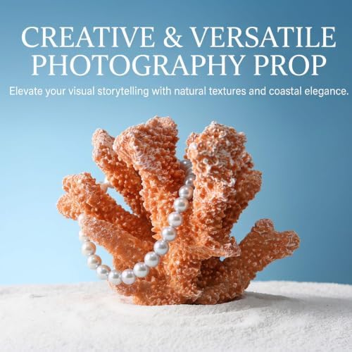 Resin Coral Sculpture, 7.1-Inch Coastal Home Decor - Image 4