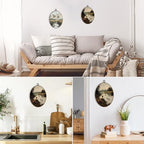 dvhdajed Mallard Duck Boy Fishing Oval Wall Art Decor,Rustic Farmhouse Duck Hunting Framed Canvas Art,Country Dog and Boy Nature Aesthetic Wall Hanging Decor for Boys Room Bedroom Bathroom,8.7x11.3 - Image 5