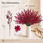 Mandy's 15 Bundles Artificial Burgundy Baby’s Breath Flowers - Image 3