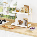Forbena Bathroom Organizer Countertop, Gold Bathroom Counter Sink Organizer - Image 3