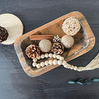 Wooden Dough Bowls Decorative，Rustic Bread Long Bowls Decor Wood Tray, Hand Carved For Table Centerpiece Decor, Home Decor (10 * 6 * 2 inch Brown) - Image 6