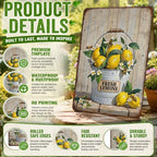 Funny Lemon Metal Tin Sign Welcome Home Sweet Home Wall Decor Yellow Lemon Wall Art for Kitchen Outdoor Garden Porch Restaurant Cafe Home Kitchen Decor 12x8 Inch ﻿ - Image 3
