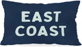 Coastal Throw Pillow Cover 12x20, Trendy Retro Dorm by Unknown