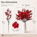 Mandy's 6 Bundles Artificial Red Baby’s Breath Flowers - Image 3