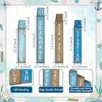 Lineshading 4 Pcs Summer Table Decoration Wooden Book Coastal Beach Sign - Image 3