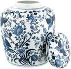 Creative Co-Op Decorative Bird Ceramic Ginger Jar with Lid, Blue and White - Image 5