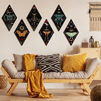 Sintuff 6 Pcs Halloween Mushroom Wall Decor Gothic Witchy Butterfly Art - Image 3