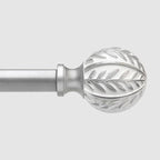 QDWIS Silver Curtain Rods for Windows 48 to 84 inch, Rustic Decorative Drapery by Unknown